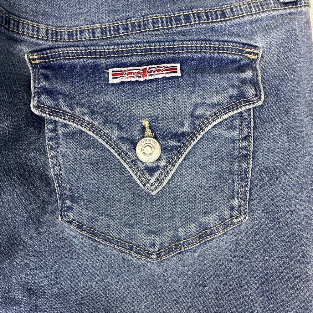 Hudson Los Angeles Beth Baby Bootcut Jeans Medium Wash Flap Pocket Size 12‎ - Picture 3 of 12